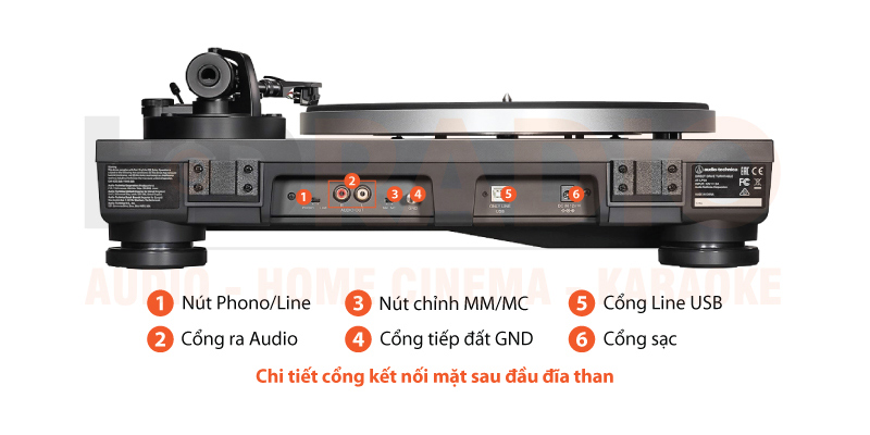 Chú thích đầu đĩa than Audio Technica AT-LP5X