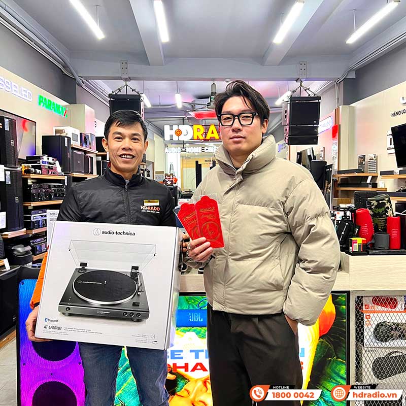 Đầu đĩa than Audio Technica AT LP60XBT, Hộp mực MM ATN3600L, RCA, Bluetooth (33 1/3, 45 RPM)-9