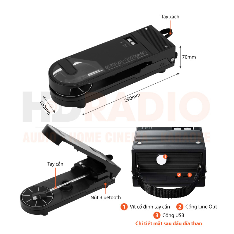 Chú thích Đầu đĩa than Audio Technica AT-SB727