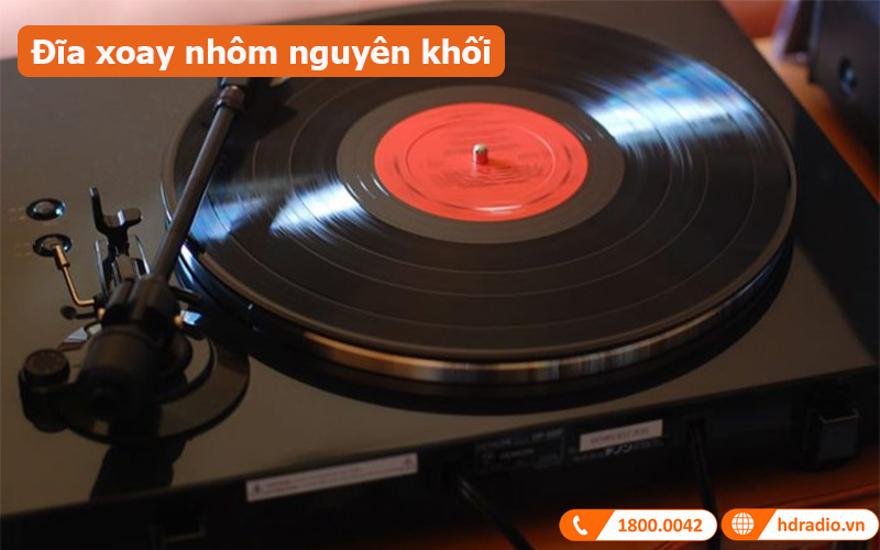 Đầu đĩa than Denon DP-300F đĩa xoay nhôm nguyên khối 