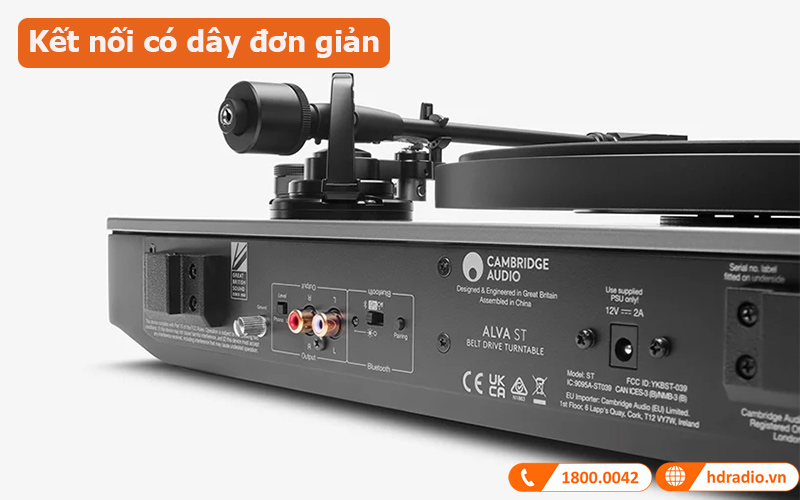 Đầu đĩa than Cambridge Audio Alva ST kết nối có dây đơn giản