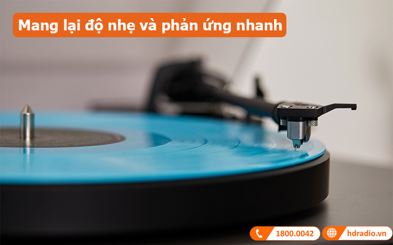 Bộ kim đĩa than Alva MC mang lại độ nhẹ và phản ứng nhanh