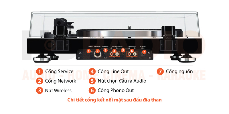 Chú thích đầu đĩa than Yamaha TT-N503