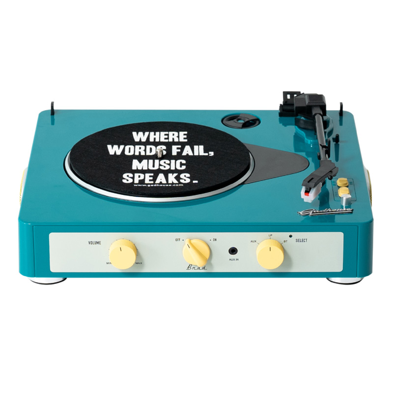 Đầu đĩa than tích hợp loa Gadhouse Brad Retro MKII, Tốc độ quay 33 / 45 / 78 RPM, Đầu kim Gadhouse Ruby, Bluetooth 5.3-5