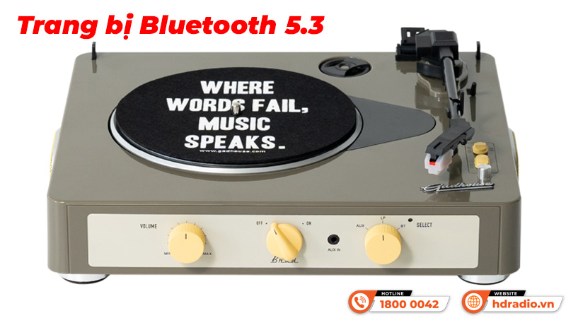 Bluetooth Đầu đĩa than Gadhouse Brad Retro MKII