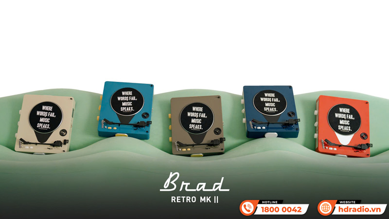 Đầu đĩa than tích hợp loa Gadhouse Brad Retro MKII