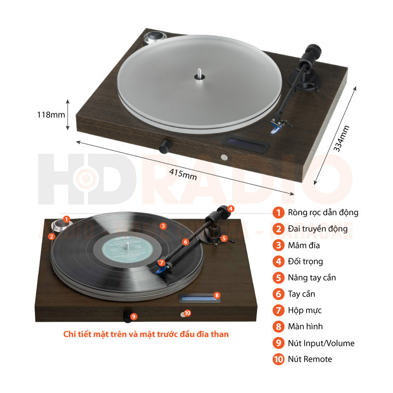 Chú thích Đầu đĩa than Pro-Ject Juke Box S2