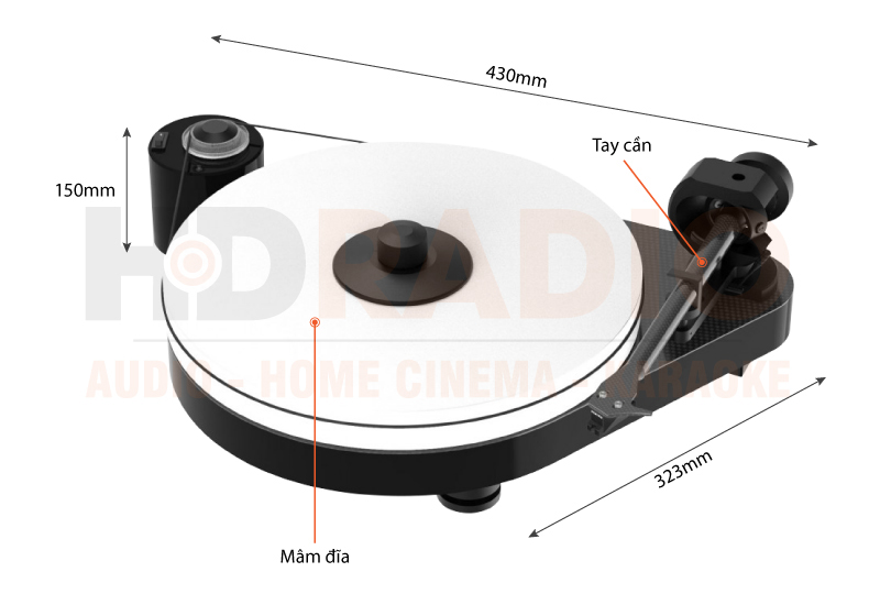 Chú thích Đầu đĩa than Pro-Ject RPM 5 Carbon