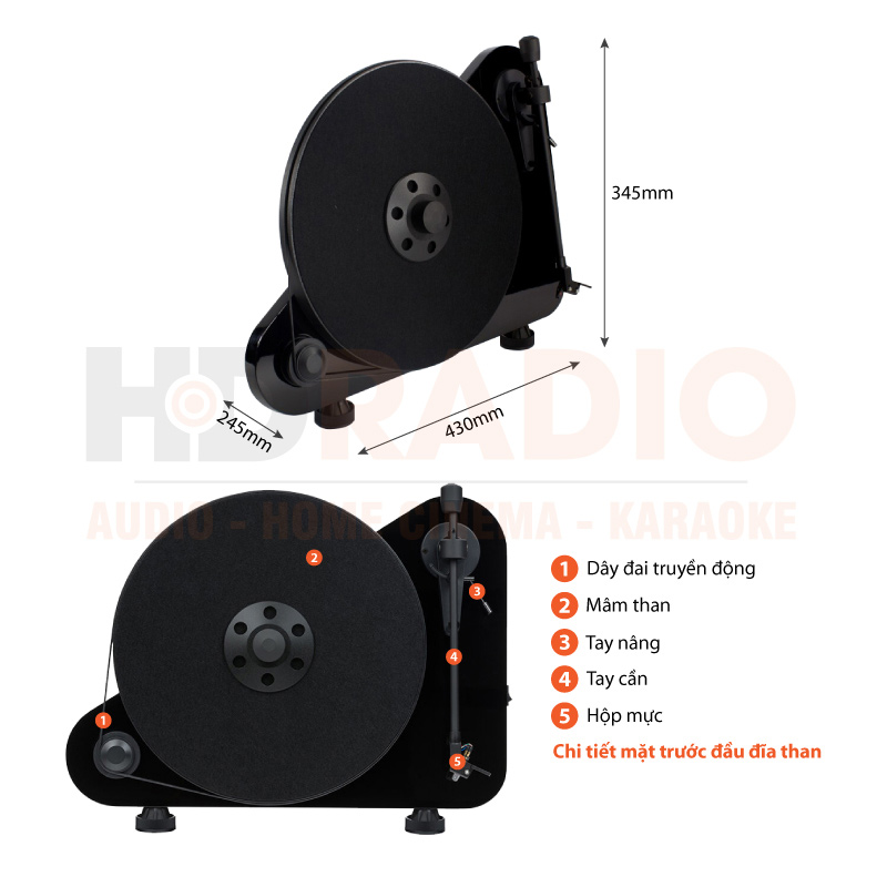 Chú thích Đầu đĩa than Pro-Ject VT-E BT