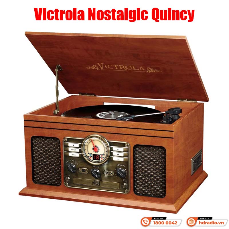 Máy hát đĩa than Victrola Nostalgic Quincy