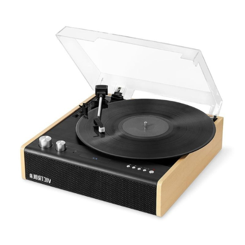 Đầu đĩa than tích hợp Loa Victrola The Eastwood, Hộp mực AT-3600LA, Bluetooth, (33-1/3, 45, 78 RPM)-4