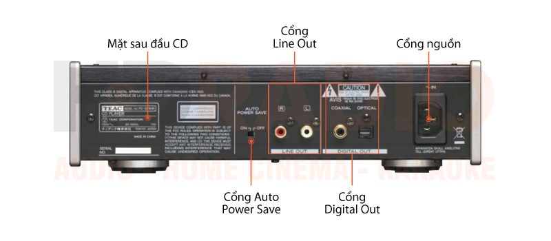 Chú thích đầu CD Teac PD-501 HR