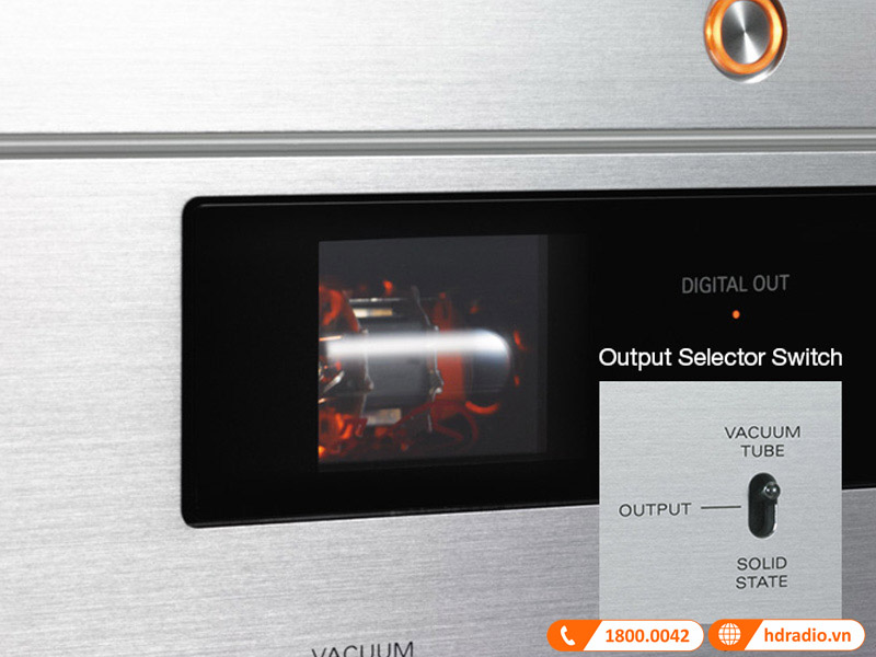 Chức năng lựa chọn giữa đầu ra amply đèn và đầu ra bán dẫn