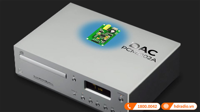 chip DAC sử dụng TI PCM5102A của Texas Instruments