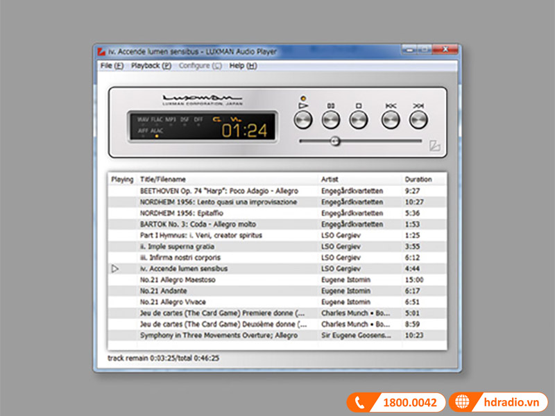 Phần mềm LUXMAN Audio Player