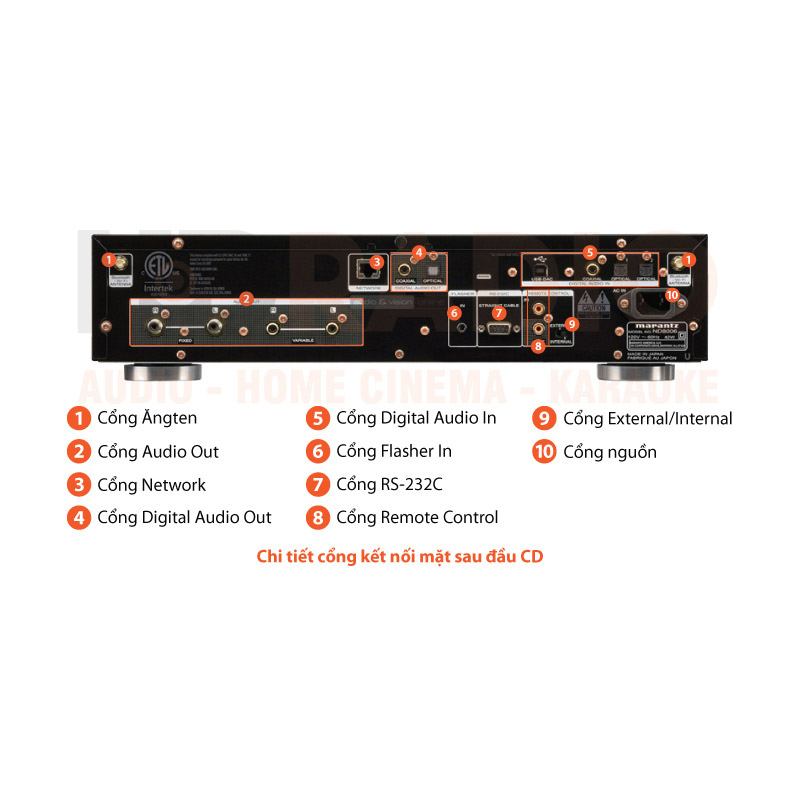 Đầu CD Marantz ND8006, DAC, Network Audio Player, WiFi, Bluetooth (Hỗ trợ CD, CD-R / RW)-14