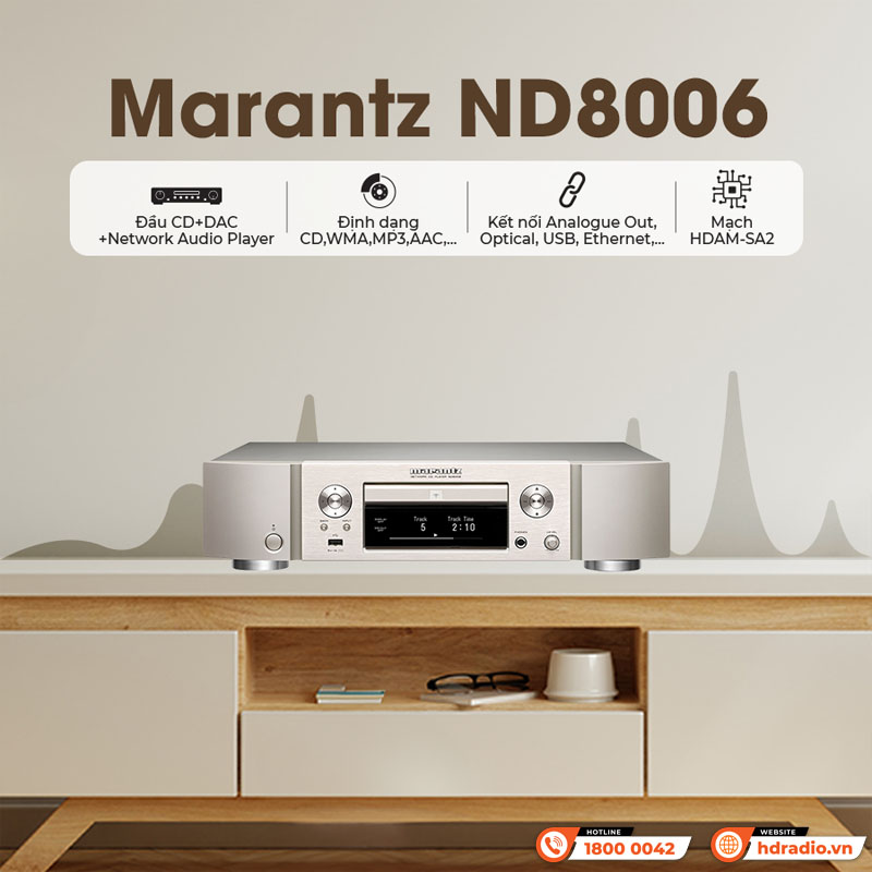 Đầu CD Marantz ND8006, DAC, Network Audio Player, WiFi, Bluetooth (Hỗ trợ CD, CD-R / RW)-15