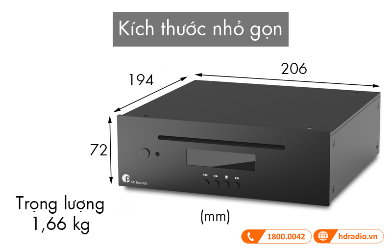 Kich thuoc Pro-Ject CD Box DS3