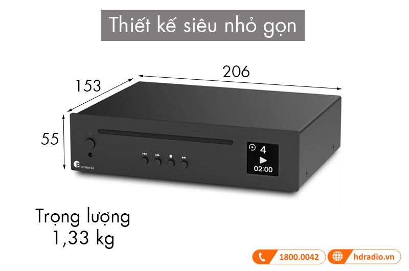Kich thuoc Pro-Ject CD Box S3