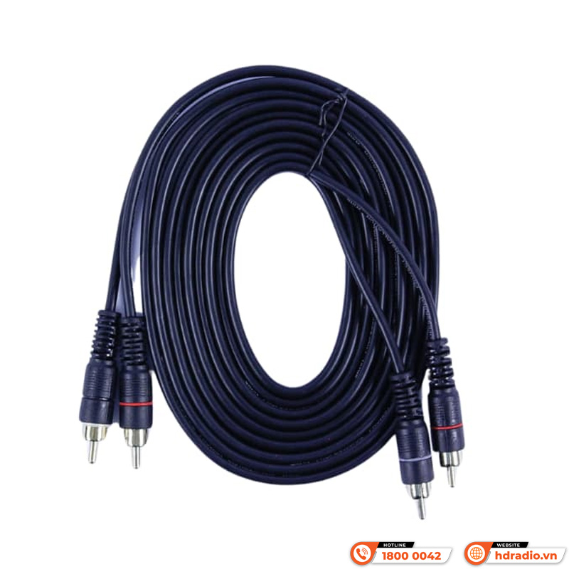 Dây 2AV ra 2AV Kiwi RCA dài 1.5M, 3M