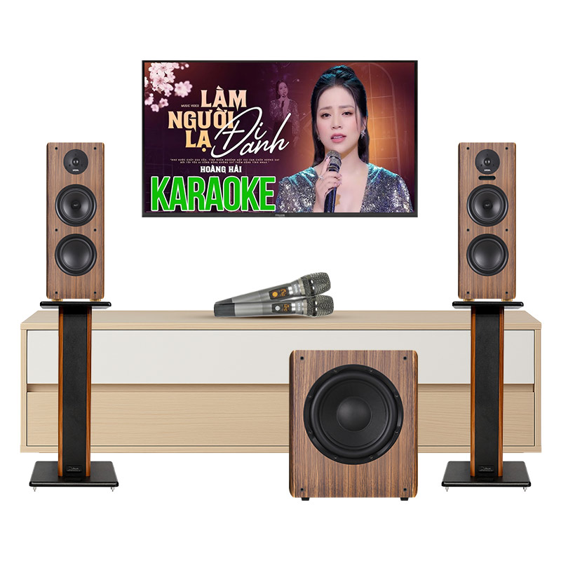 Dàn karaoke mini GD13 (Kadma BS56, Sub Su30, Chân loa KST70) Dàn karaoke mini GD13 (Kadma BS56, Sub Su30, Chân loa KST70)