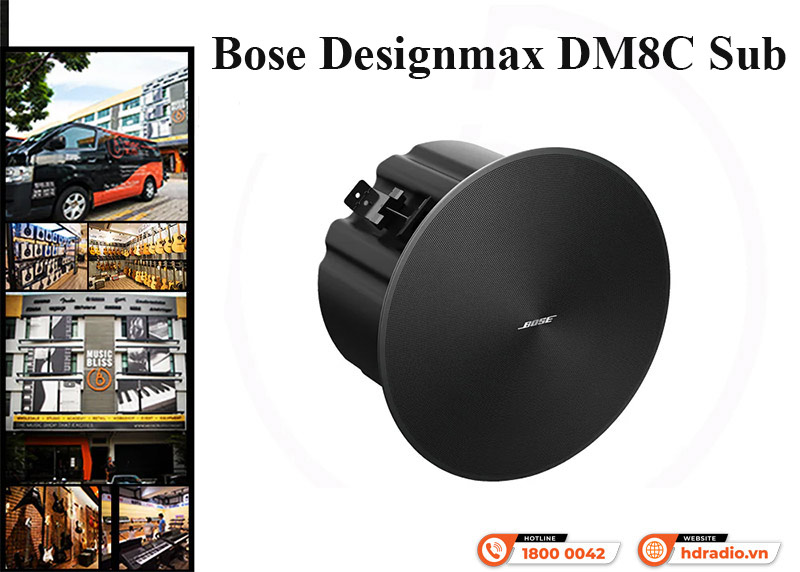 Ứng dụng thực tế Loa âm trần Bose Designmax DM8C SUB