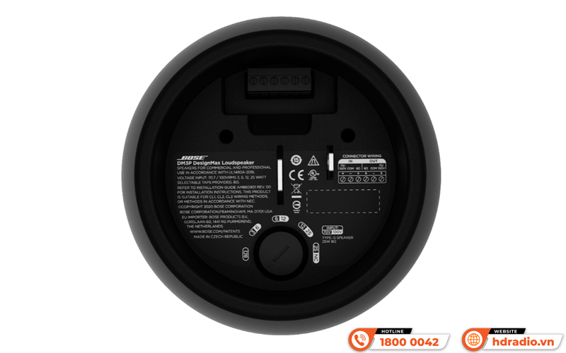 thiết kế mặt sau Loa Âm Trần Bose Designmax DM3P