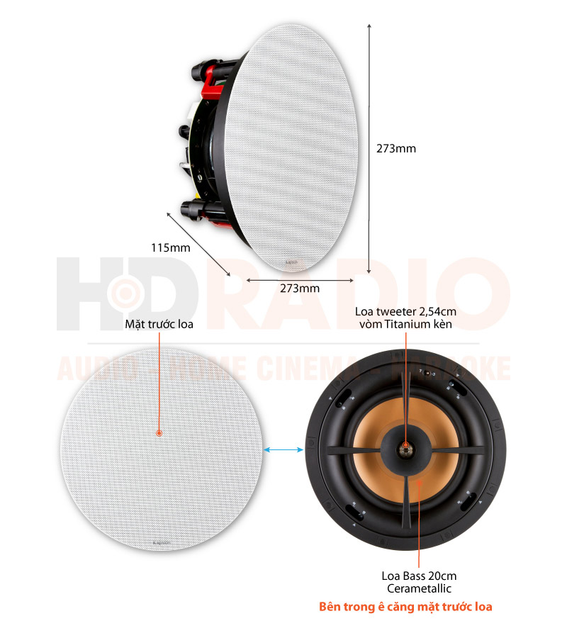 Chú thích Loa Klipsch PRO-180RPC