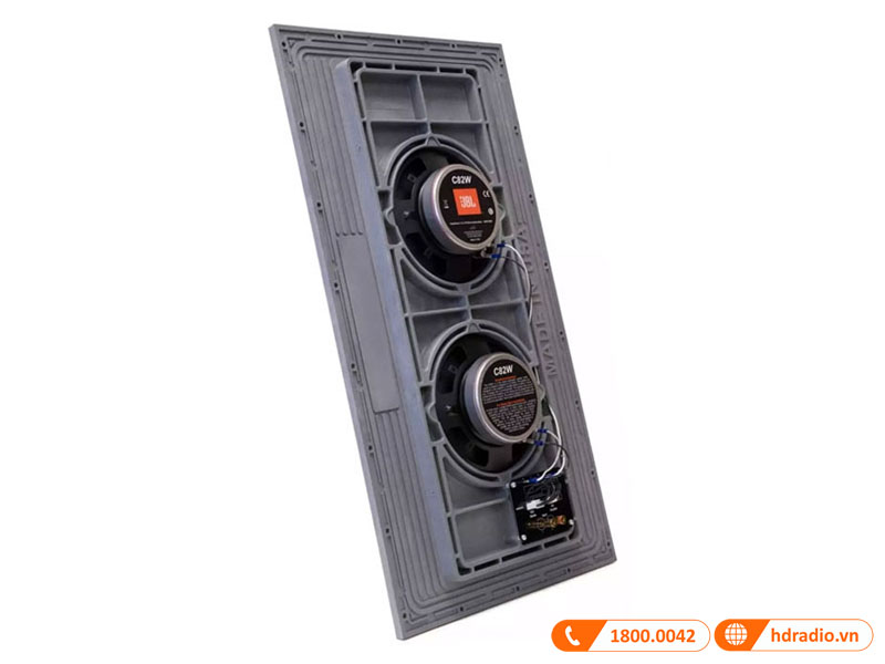 Hộp phía sau bằng gỗ tích hợp để giảm sự xâm nhập âm thanh vào các không gian liền kề.