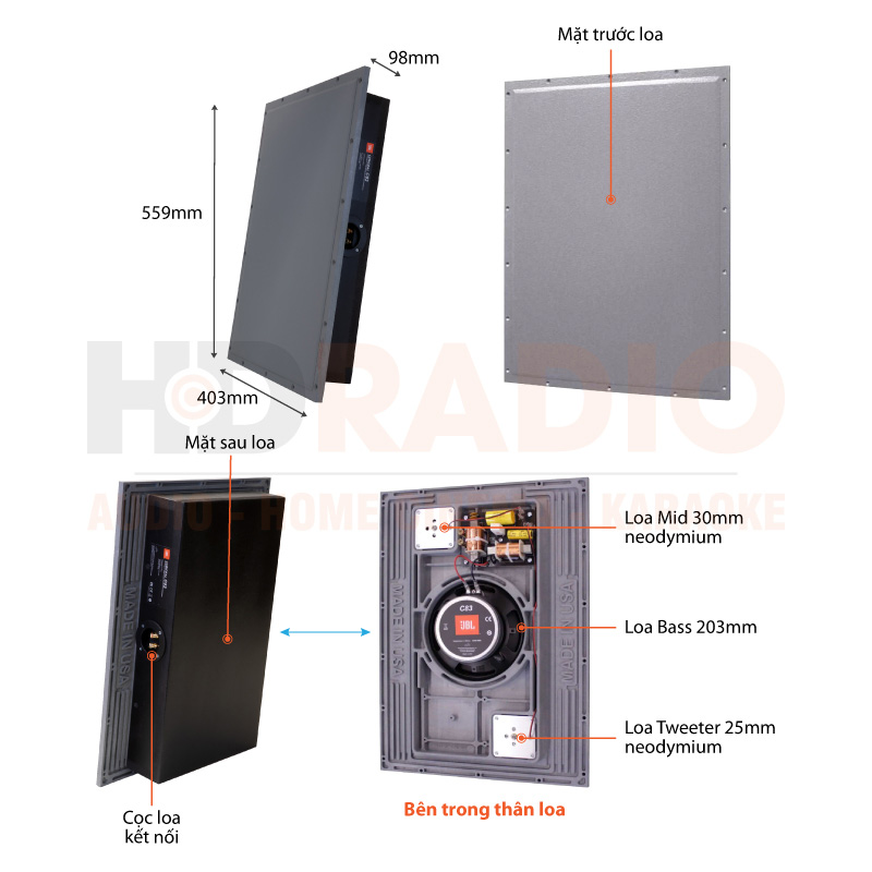 Chú thích Loa JBL ConCeal C83