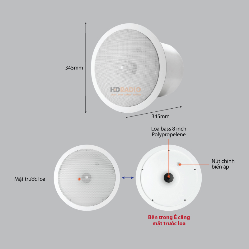 Chu thich loa am tran JBL 19CS