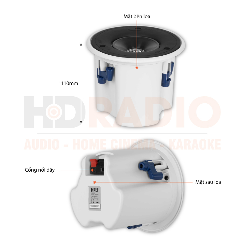 Chú thích Loa âm trần KEF Ci100.2QR