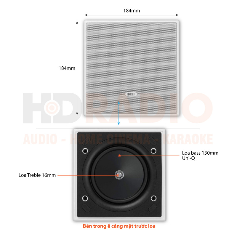 Chú thích Loa âm trần KEF Ci130.2CS