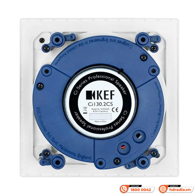 Loa âm trần KEF Ci130.2CS, Bass 13cm, Độ nhạy 87dB, Tần số 52Hz-20kHz-8