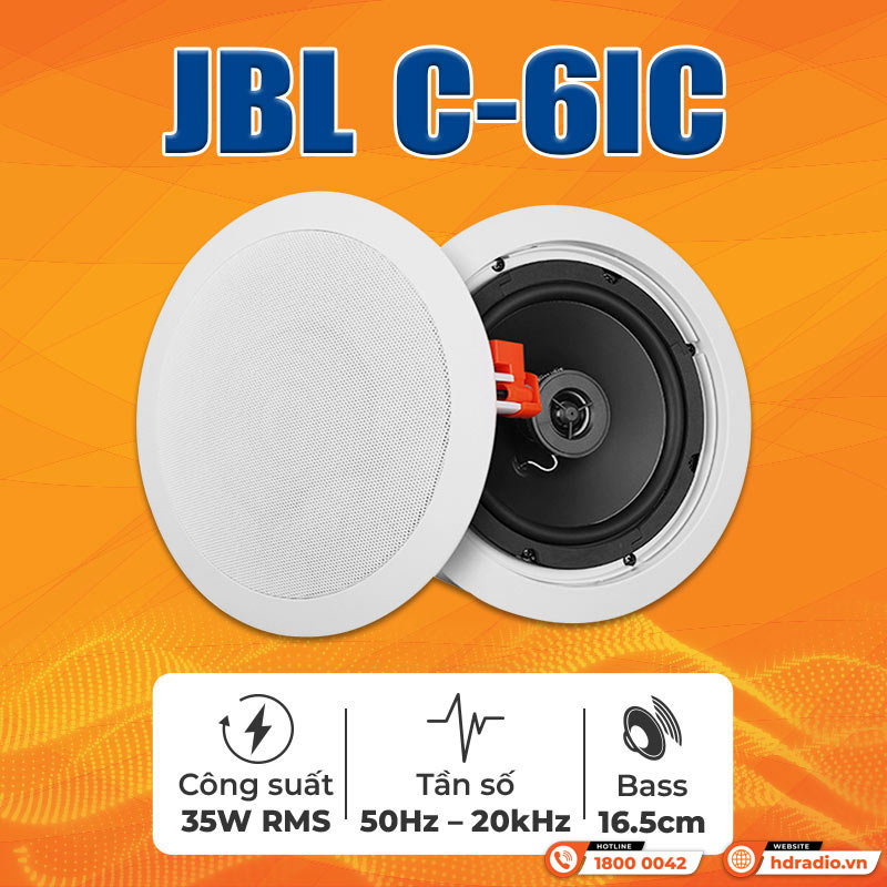 Tính năng Loa âm trần JBL C-6IC Tính năng Loa âm trần JBL C-6IC