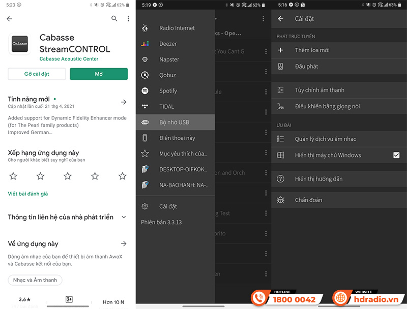 Tương thích với ứng dụng Cabasse StreamCONTROL