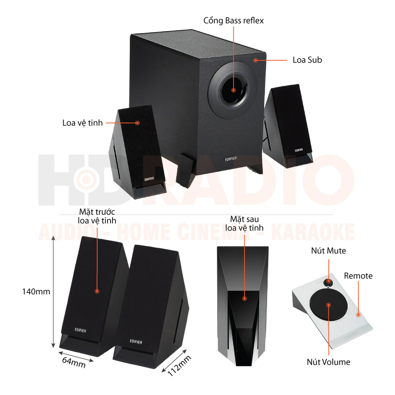 Chú thích Loa Edifier M1360