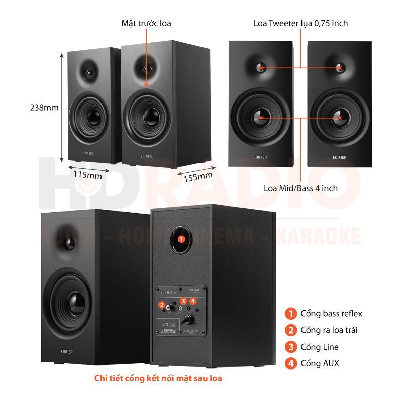 Chú thích Loa Edifier R1080BT