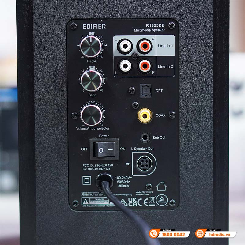 Loa Edifier R1855DB, Bluetooth 5.0, 70W, RCA, Optical, AUX-6