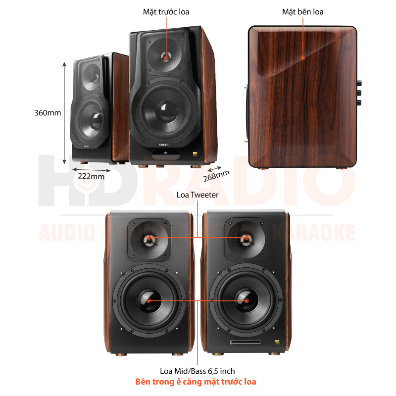 Loa Edifier S3000MKII, Bluetooth 5.0, XLR, RCA, Optical, Coaxial, USB, Công Suất 256W-1