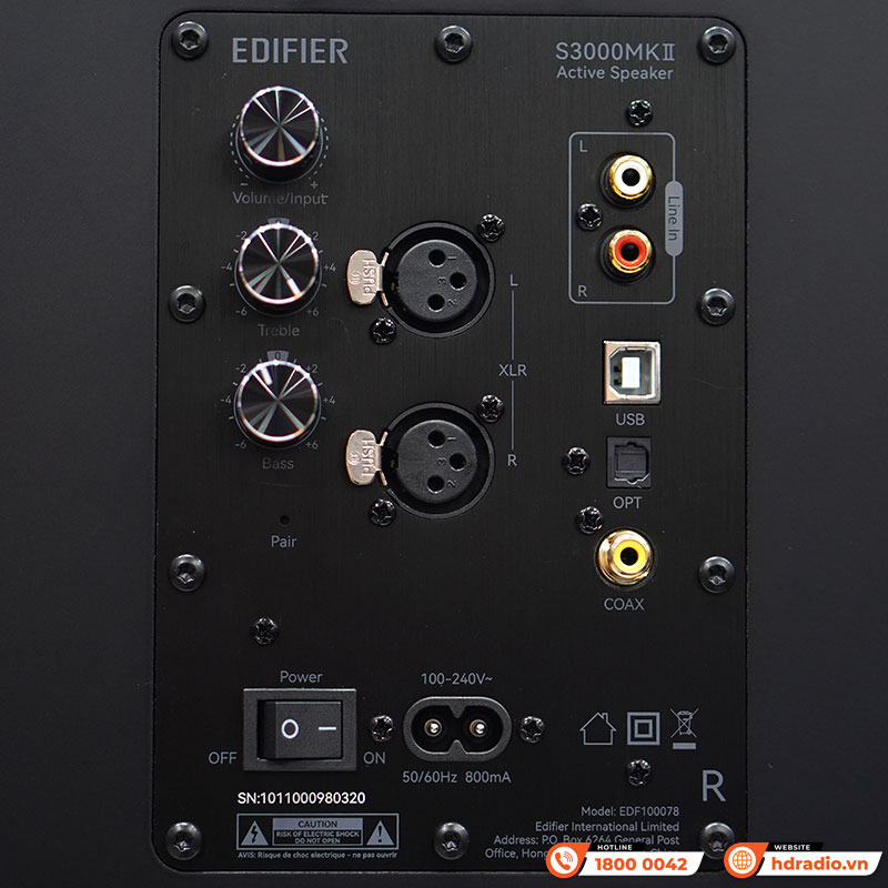 Loa Edifier S3000MKII, Bluetooth 5.0, XLR, RCA, Optical, Coaxial, USB, Công Suất 256W-13
