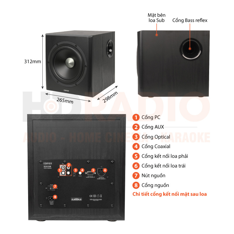 Chú thích Loa Edifier S351DB