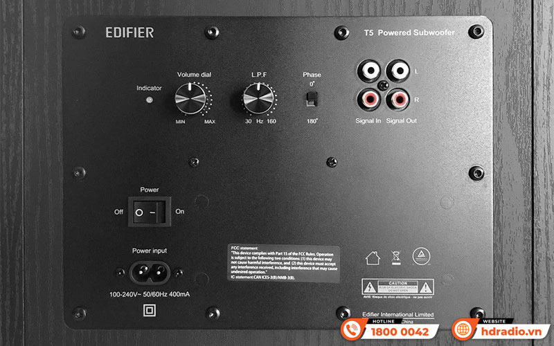 Kết nối và điều khiển Loa sub Edifier T5