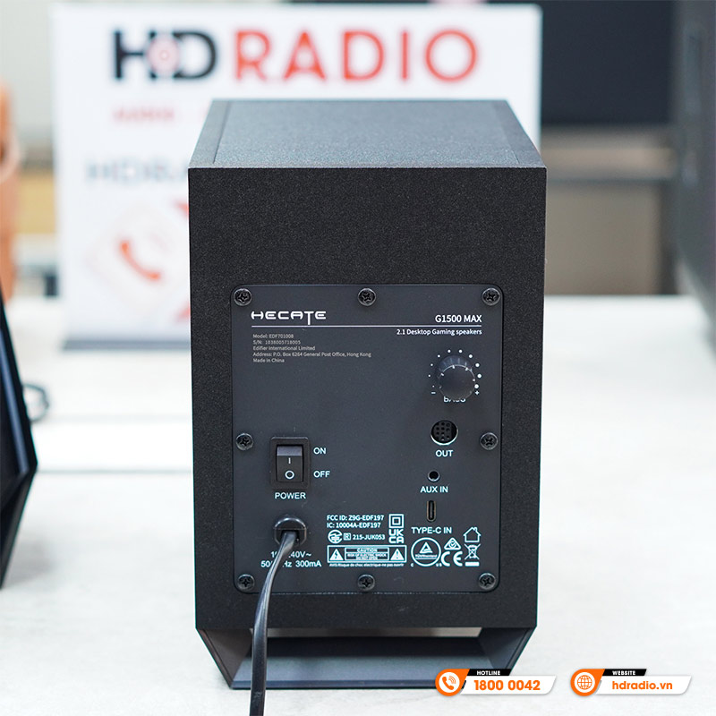 Loa Edifier G1500 Max, công suất 60W, Bluetooth 5.3, USB, AUX, Âm Thanh 2.1-8