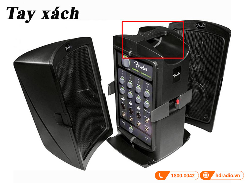 tay xach phia tren loa