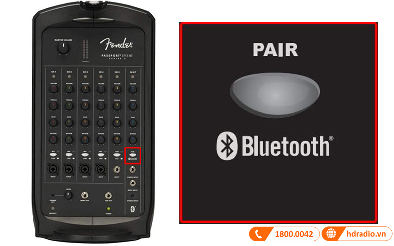 Loa Fender Passport Event Series 2 ket noi thong qua bluetooth