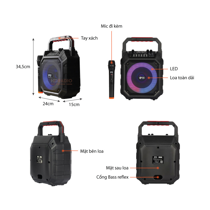 Chu thich Loa Kiwi XT6.5