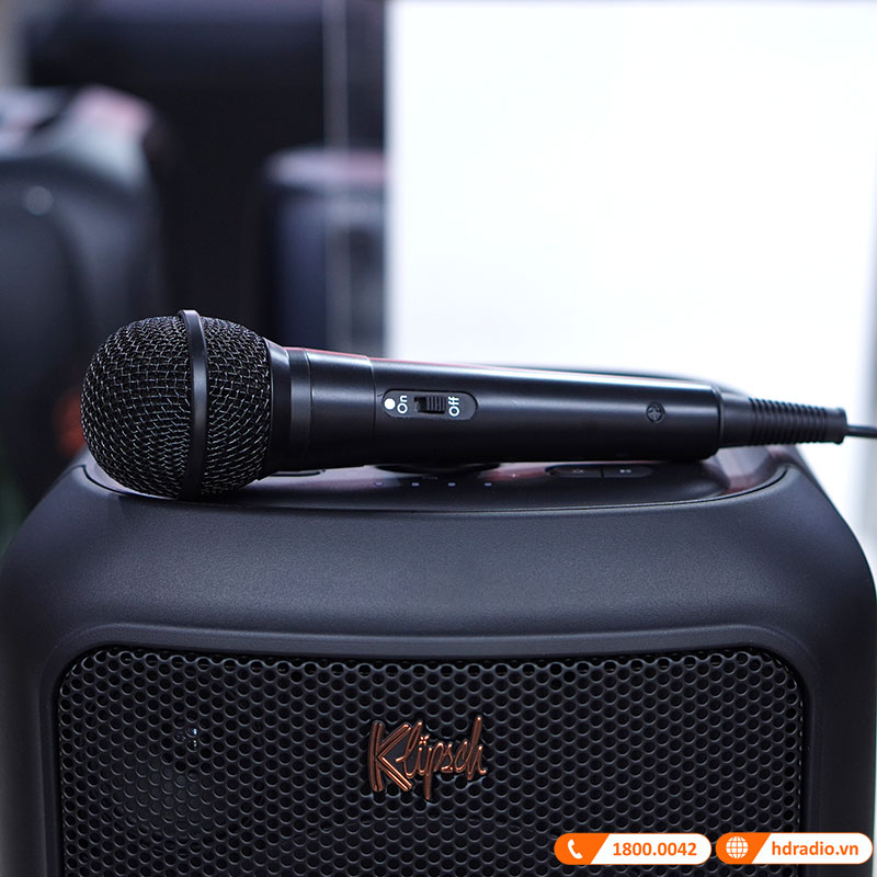 Loa Klipsch GIG XL Chính Hãng, LED RGB, Pin 8 Giờ, IPX4, Bluetooth, Line In, Micro/Guitar, USB, TWS, Đi kèm 1 Micro có dây-12