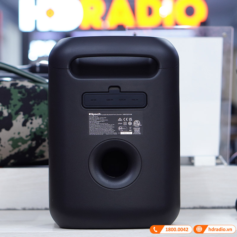 Loa Klipsch GIG XL Chính Hãng, LED RGB, Pin 8 Giờ, IPX4, Bluetooth, Line In, Micro/Guitar, USB, TWS, Đi kèm 1 Micro có dây-5