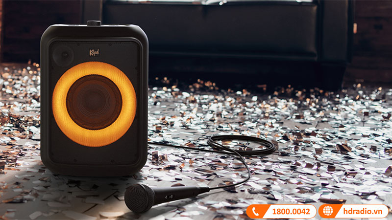 loa Klipsch GIG XL he thong den LED RGB cuc dep